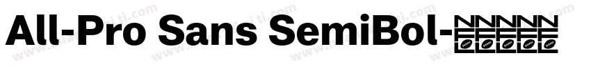 All-Pro Sans SemiBol字体转换